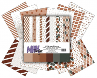 Billede: NHH Paperpad 30,5x30,5cm All in one - Brown, NHHP516, 12 ark dobbeltsidet, førpris kr. 88,- nupris