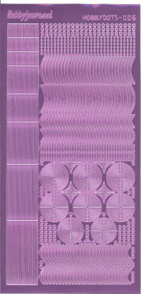 Billede: serie 6 violet spejl, hobbydots, førpris kr. 7,- nupris