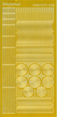Billede: serie 6 gul spejl hobbydots stickers, førpris kr. 7,- nupris