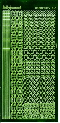 Billede: serie 12 limegrøn spejl hobbydots stickers