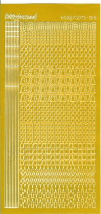 Billede: serie 15 gul spejl hobbydots stickers