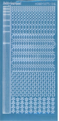 Billede: serie 16 ice blue spejl hobbydots stickers