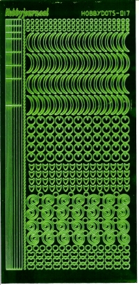 Billede: serie 17 limegrøn spejl hobbydots stickers