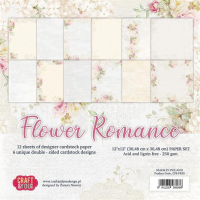 Billede: Craft & You Paperpad, Flower Romance, CPS-FR30, 30,5x30,5cm - 12 ark