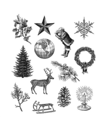 Billede: SA / Tim Holtz Cling Stamp “Holiday Things