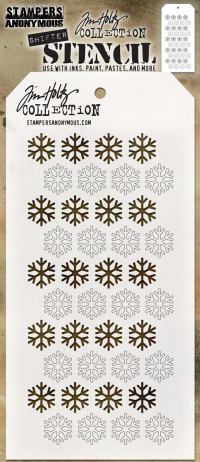 Billede: SA / TIM HOLTZ LAYERED STENCIL “Shifter Snowflake” TH-S135, 10x21cm, førpris kr. 52,- nupris  