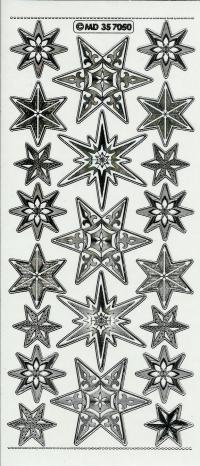 Billede: stjerner transperant sølv stickers