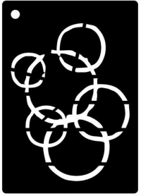 Billede: CREATIVE EXPRESSIONS MINI STENCIL CA. 10×6,5CM CEMSLUNA, førpris kr. 16,00, nupris