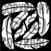 Billede: THAT SPECIAL TOUCH MASK STENCIL 15X15CM “Feathers, førpris kr. 32,- nupris