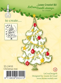 Billede: stempel juletræ, LEANE CLEARSTAMP, 55.2410, Christmas Tree, førpris kr. 40,00, nupris