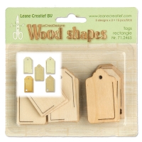 Billede: LEANE WOOD SHAPES “Rectangle Tags