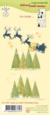Billede: LEANE CLEARSTAMP “Santa & Small Christmas Tree” 55.3707, førpris kr. 48,- nupris