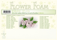 Billede: Leane Flower Foam A4 0,8mm ” Off White” 1 ark 25.4124