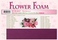 Billede: Leane Flower Foam A4 0,8mm “Bordeaux” 1 ark 25.4247