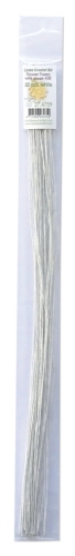 Billede: LEANE Flower Foam Wrapped Wire “White” 27.4759, 50 stk. 36cm