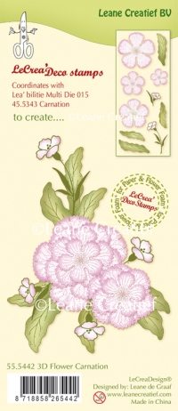 Billede: LEANE Clearstamp “3D Flower carnation” 55.5442, Passer til p384335