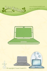 Billede: skære/prægeskabelon bærbar computer, LEANE DIE CUT/EMB “Laptop” 45.5015, passer til stempel p384394