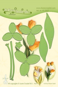 Billede: skæreskabelon tulipaner, LEANE DIE CUT/EMB “Tulip” 45.5657, passer til stempel p384398, god at bruge i flower foam