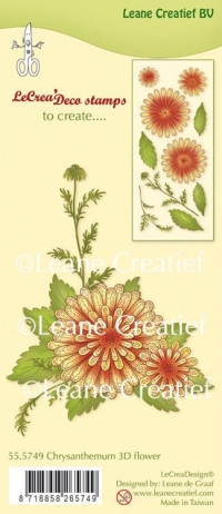 Billede: LEANE Clearstamp “Chrysanthemum” 55.5749, passer til die p384391