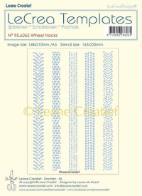 Billede: LEANE Stencil “Wheel Tracks” 95.6265, 148x210mm, førpris kr. 42,- nupris