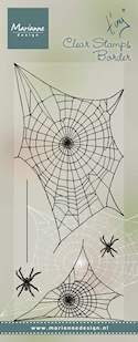 Billede: MARIANNE DESIGN STEMPEL TC0841 Tinys Border: Spider Web, spindelvæv og edderkopper