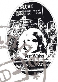 Billede: Marianne Design Stempel CS0867 Romantic Vintage - Best Wishes, førpris kr. 34,- nupris
