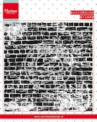 Billede: MARIANNE DESIGN STEMPEL murstensvæg, CS0956 BACKGROUND: Bricks Wall, 127x130mm, førpris kr. 68,- nupris