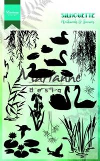 Billede: MARIANNE DESIGN STEMPEL CS1017 Silhouette Wetlands, 150x115mm, førpris kr. 62,- nupris
