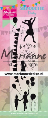 Billede: MARIANNE DESIGN CLEARSTAMP CS1038 Silhouette Party, Special clearstamp - 25th Anniversary, førpris kr. 14,- nupris
 