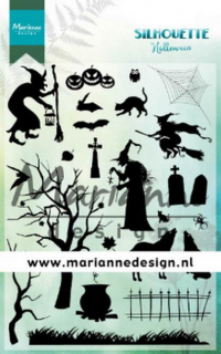 Billede: MARIANNE DESIGN CLEARSTAMP CS1039 Silhouette Halloween, 110x150mm, førpris kr. 62,- nupris

