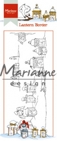 Billede: MARIANNE DESIGN STEMPEL HT1640 Hetty’s Lantern Border, 140x50mm, førpris kr. 48,- nupris