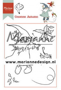 Billede: MARIANNE DESIGN STEMPEL HT1647 Hetty's Gnomes Autumn, førpris kr. 42,- nupris