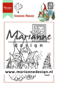 Billede: MARIANNE DESIGN STEMPEL HT1650 Hetty's Gnomes Family, 90x110mm, førpris kr. 42,- nupris