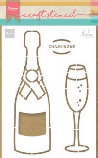 Billede: MARIANNE DESIGN CRAFT STENCIL PS8051 Champagne, 210x149mm 
