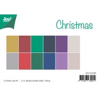 Billede: JOY PAPIRSBLOK “Christmas Colours” 6011/0538, A4 - 12 ark dobbeltsidet, førpris kr. 36,- nupris