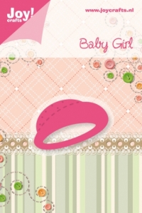 Billede: skære/prægeskabelon baby girl hat, 6002/0214, joy, førpris kr. 28,- nupris