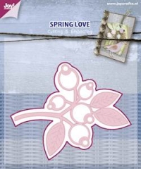 Billede: skære/prægeskabelon lille bærgren, Spring Love, førpris kr. 45,00, nupris