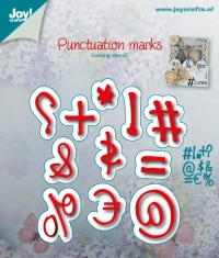 Billede: skæreskabelon forskellige tegn, JOY CUT “Punctuation Marks, førpris kr. 60,00, nupris