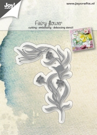 Billede: skære/prægeskabelon alfernes blomst, JOY CUT/EMB “”Fairy Flower 6002/1088, 73x54mm, førpris kr. 41,- nupris