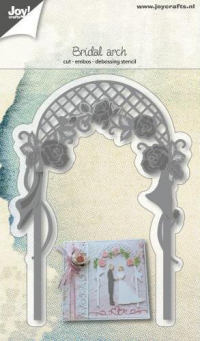 Billede: skære/prægeskabelon bryllupsbue, JOY CUT/EMB “Bridal Arch” 6002/1268, 74x18 / 68x17 & 50x83mm, førpris kr. 69,- nupris
