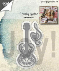 Billede: skæreskabelon guitar med udskæring, JOY CUT  “Lovely Guitar