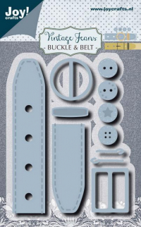 Billede: skære/prægeskabelon bælte, knapper og spænder, JOY CUT/EMB “Buckle and strap