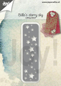 Billede: skæreskabelon det er kun de små stjerner der bliver skåret ud, JOY CUT/EMB “Bille's Starry Sky