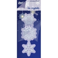 Billede: skære/prægeskabelon 3 iskrystaller, 6002/2054 Ice Crystals, joy, førpris kr. 62,00, nupris