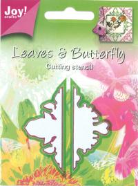 Billede: skæreskabelon leaves corner butterfly,6003/0010 joy, tilbud, førpris kr. 41,- nupris