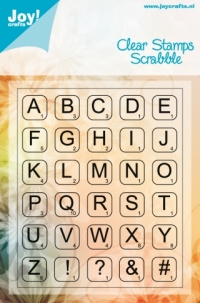 Billede: Stempel Scrabble Letters 95x115mm, joy, førpris kr. 60,- nupris