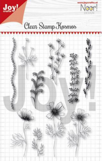 Billede: JOY STEMPEL “Cosmos Flowers” 6410/0499, 148x105mm, førpris kr. 56,- nupris 