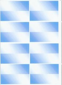 Billede: blå skygge bordkort 8 stk. pr. ark