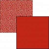 Billede: 1 ark scrapark dobbeltsidet rød med hvide hjerter, hobbygros
