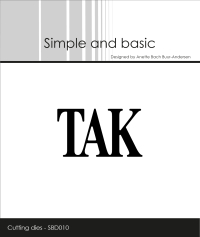 Billede: skæreskabelon TAK, Simple and Basic die “TAK” SBD010 